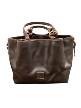 NWT Dooney &Bourke Tote Florentine Large Zip Barlow Chocolate Brown